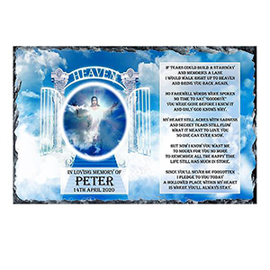 Personalised Remembrance Candle - Getting Tired River Over Rocks